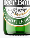 Green Glass Beer Bottle Mockup
