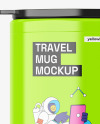 Glossy Travel Mug Mockup