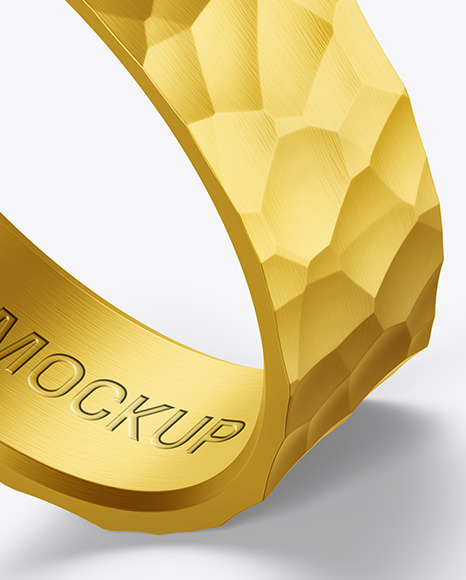 Jewelry Hammered Ring Mockup Jewelry Hammered Ring Mockup