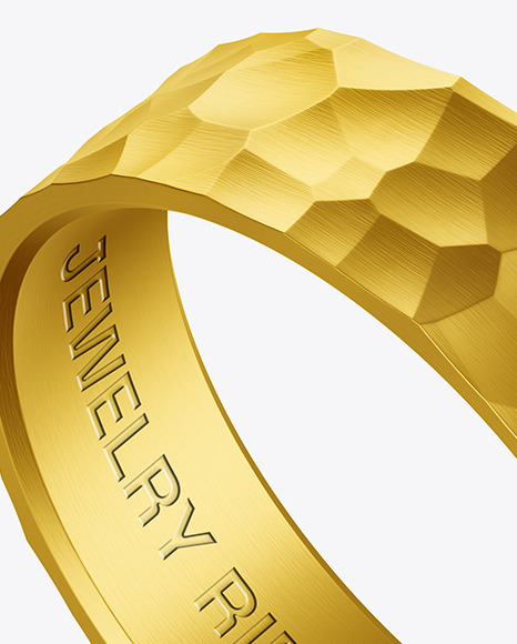 Jewelry Hammered Ring Mockup Jewelry Hammered Ring Mockup