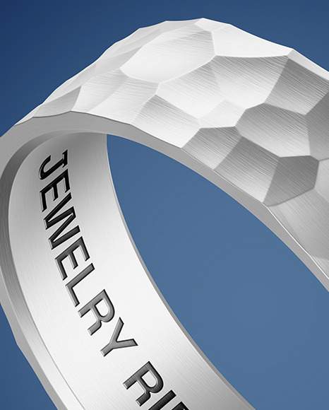 Jewelry Hammered Ring Mockup Jewelry Hammered Ring Mockup