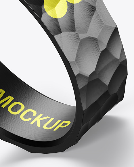 Jewelry Hammered Ring Mockup Jewelry Hammered Ring Mockup