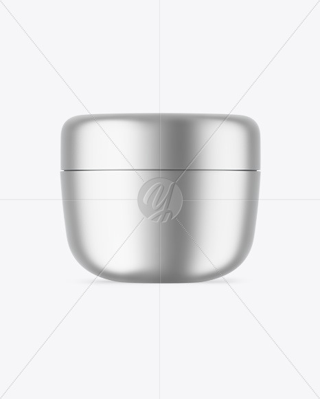 Matte Metallic Cosmetic Jar Mockup