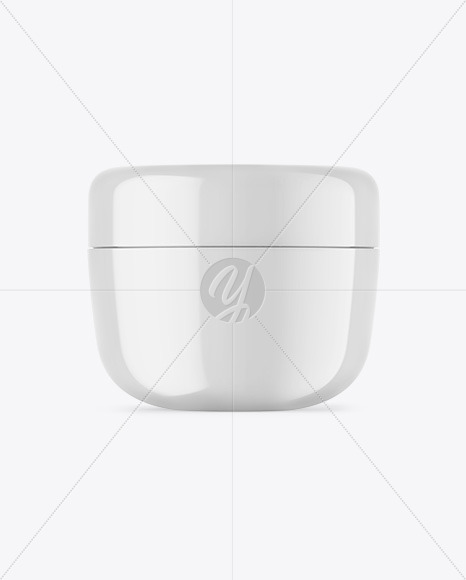 Glossy Cosmetic Jar Mockup