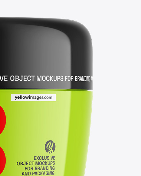 Glossy Cosmetic Jar Mockup