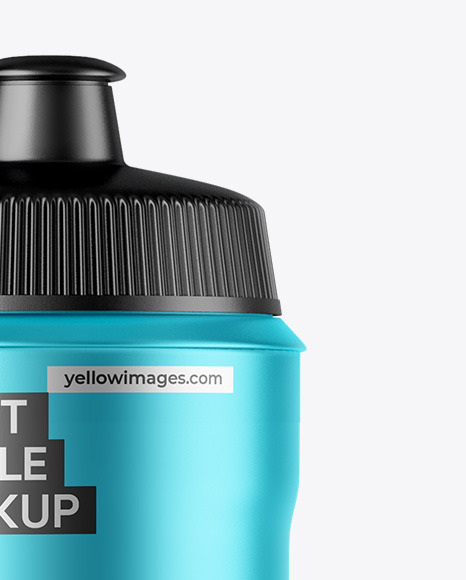 Matte Metallic Sport Bottle Mockup