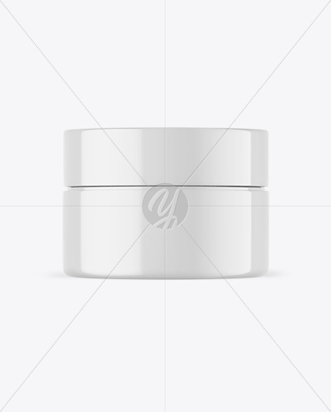 Glossy Cosmetic Jar Mockup