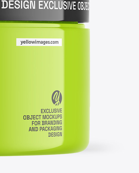 Glossy Cosmetic Jar Mockup Glossy Cosmetic Jar Mockup