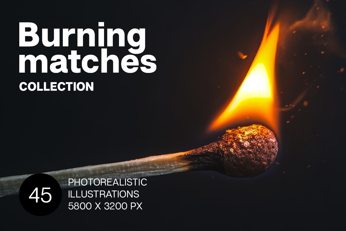 Burning matches Burning matches