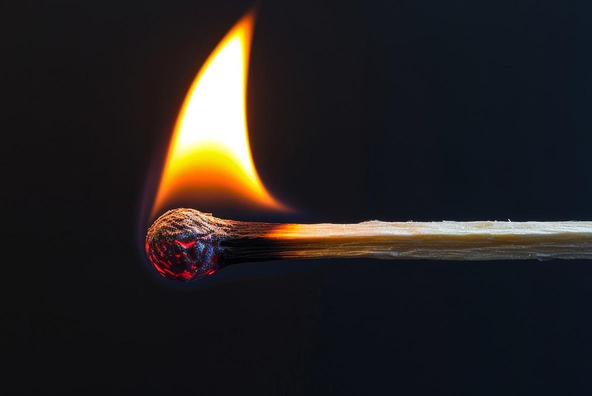 Burning matches Burning matches