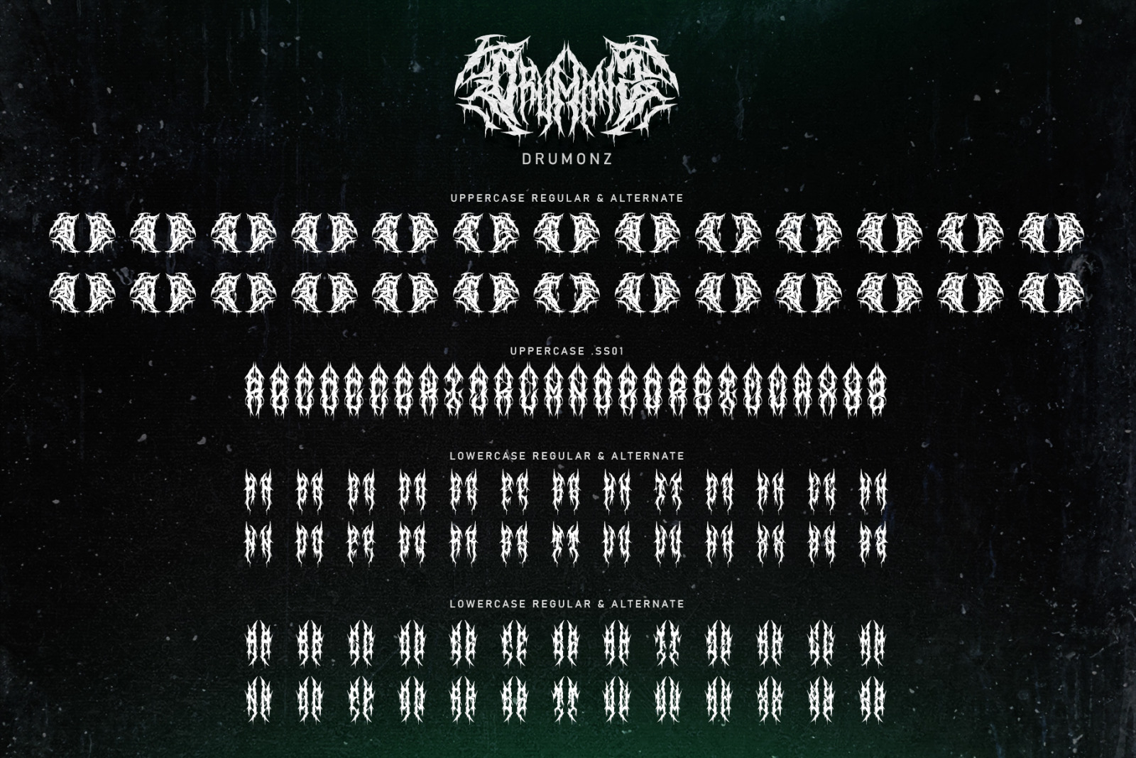 Drumonz | Death Metal Font