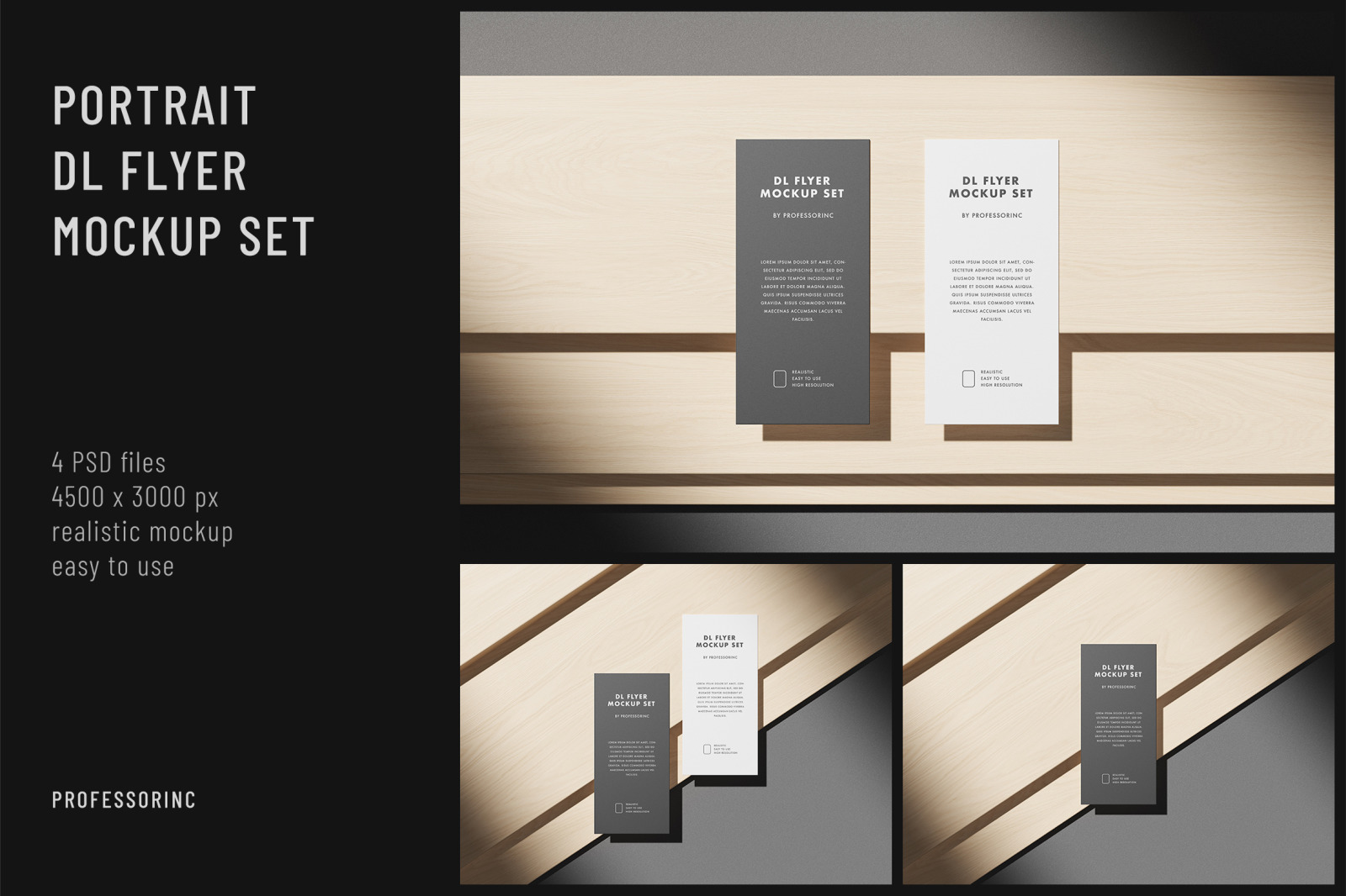 Portrait DL Flyer Mockup Set