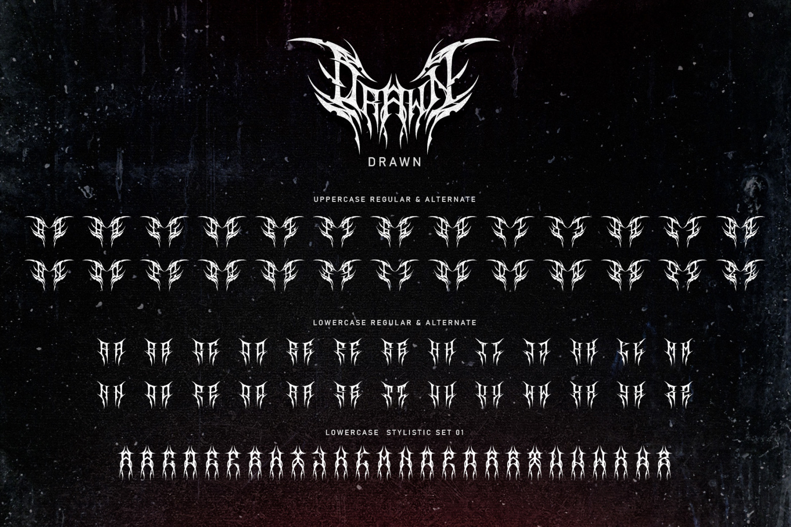 Drawn | Heavy Metal Font