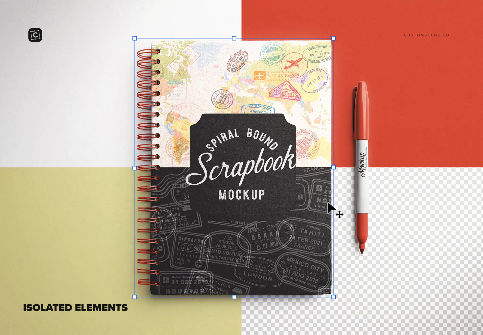 Kraft Scrapbook Mockup