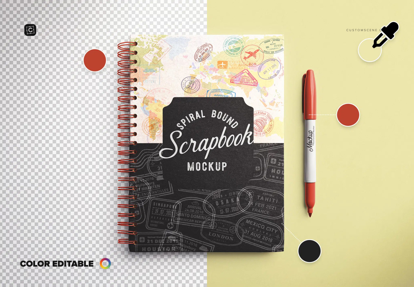 Kraft Scrapbook Mockup