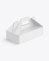 Corrugated Paper Box w/ Handle Mockup