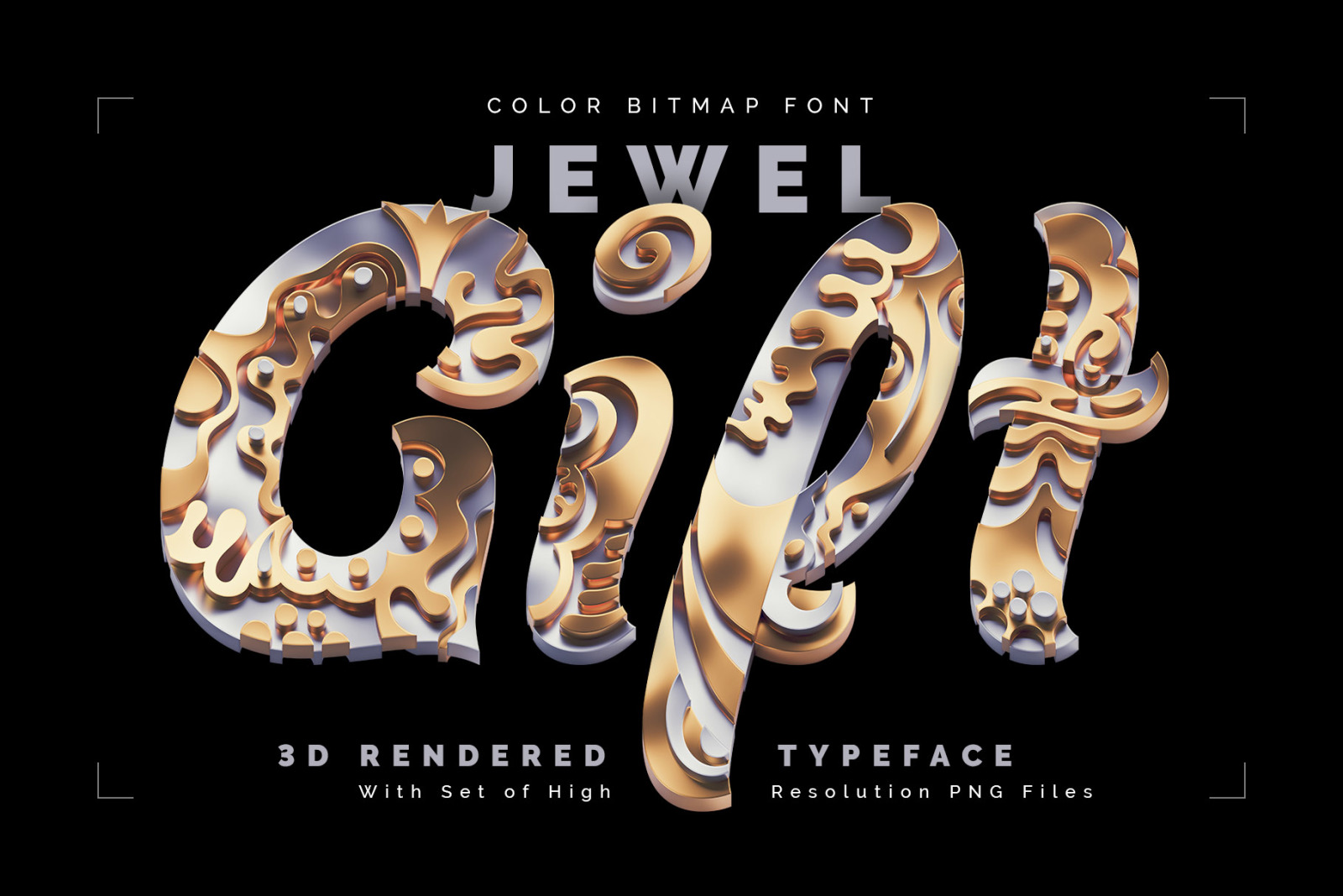 Jewel Gift — Color Bitmap Font