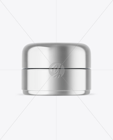 Metallic Cosmetic Jar Mockup