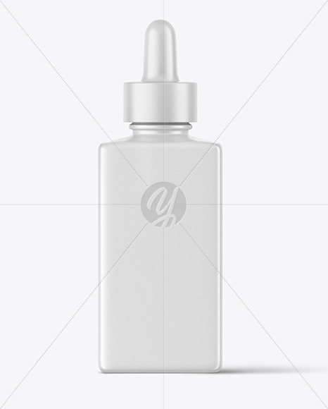 Matte Square Dropper Bottle Mockup