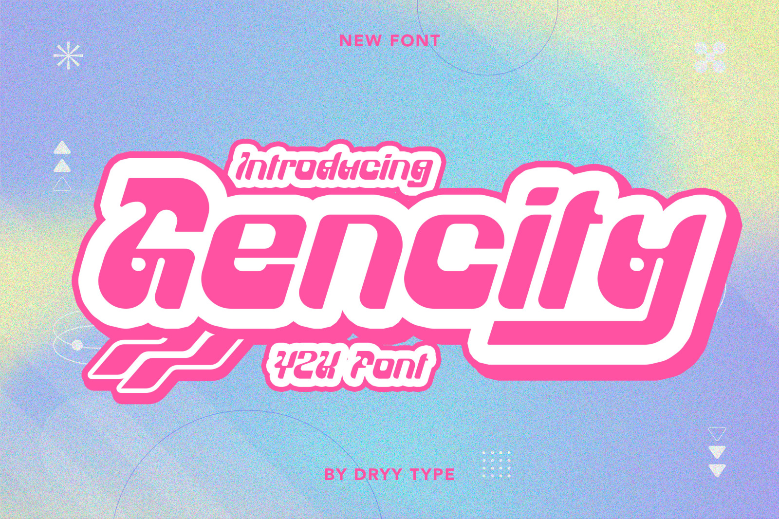 Gencity - Y2K Display Font