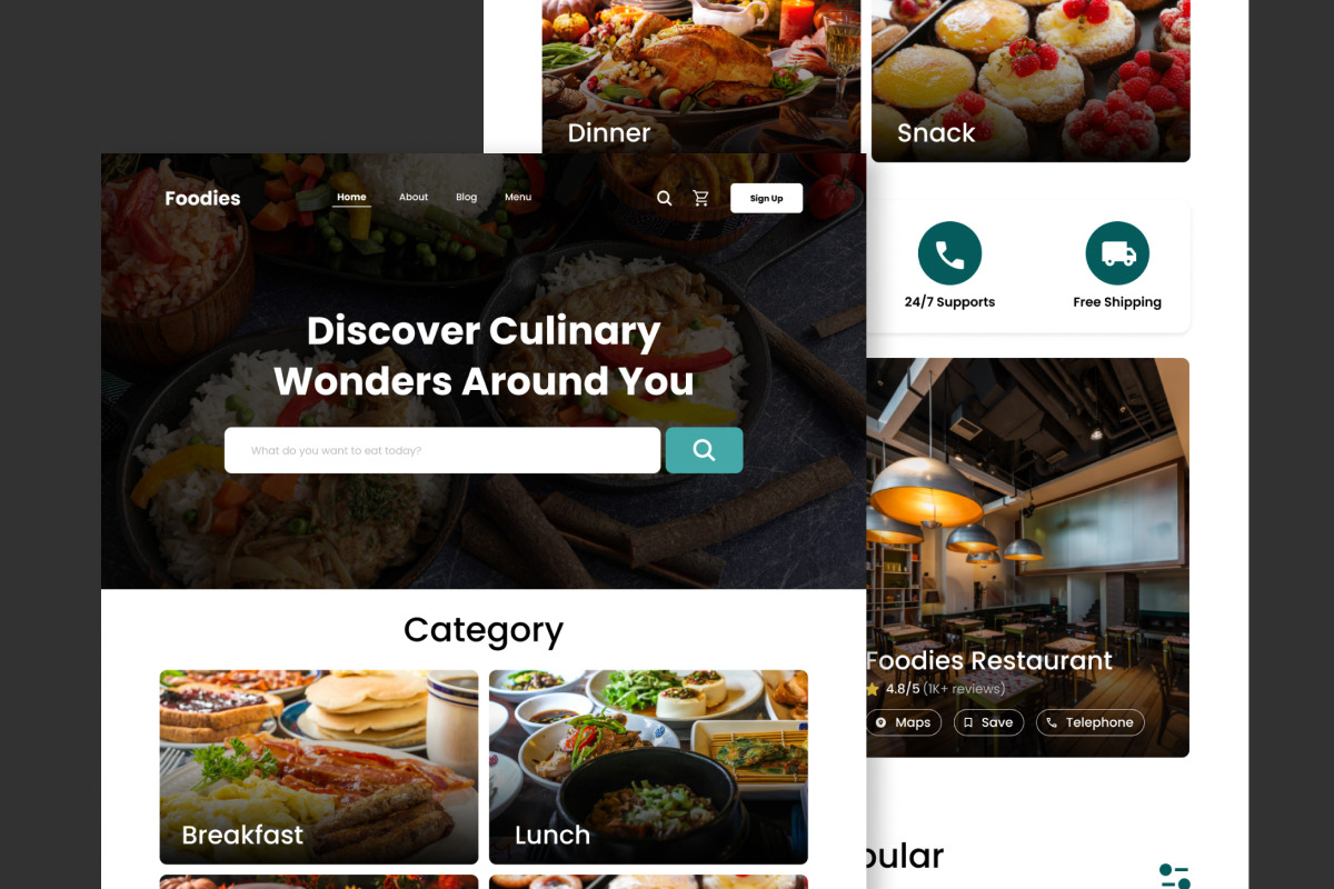 Foodies - Food Delivery Landing Page