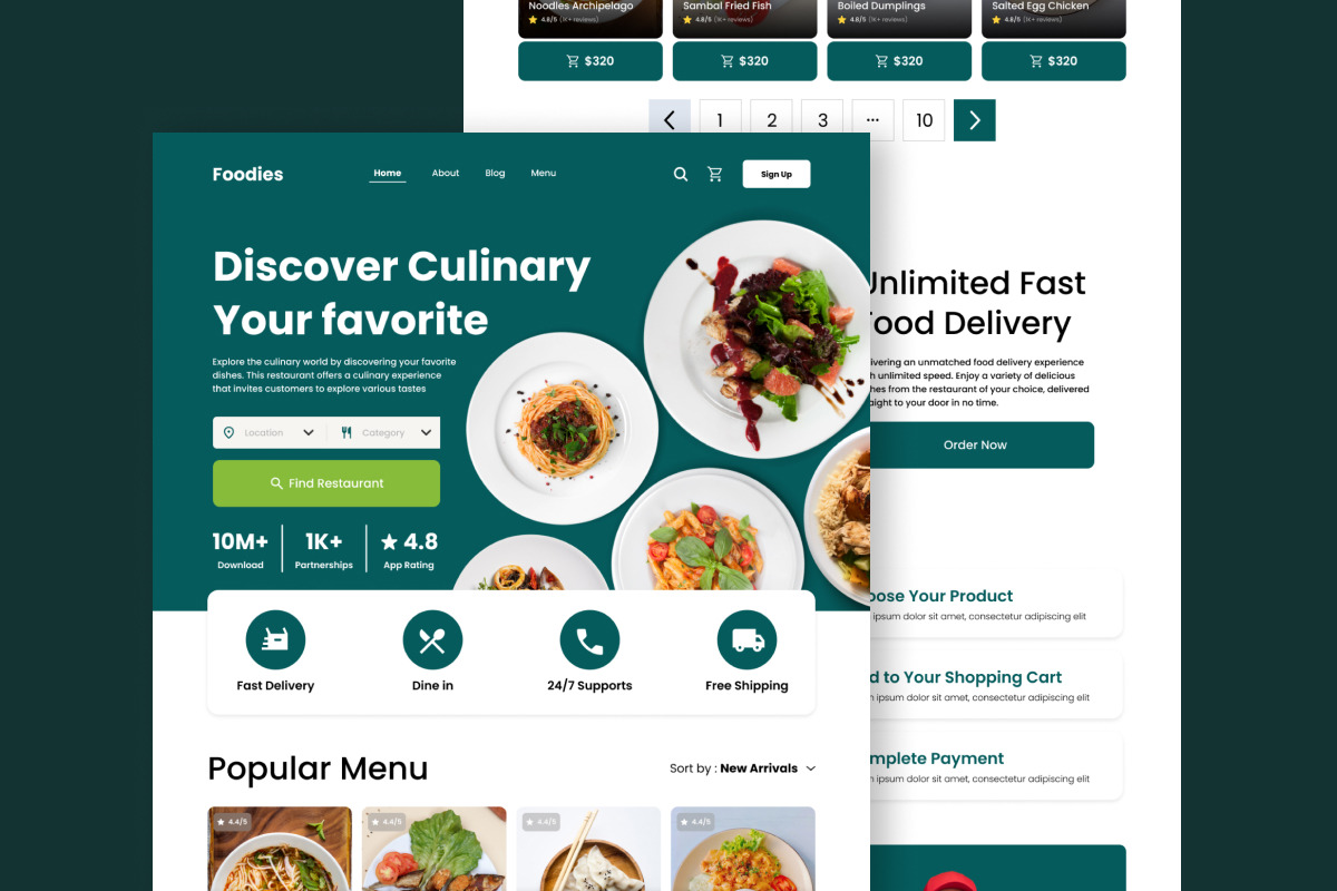 Foodies - Food Delivery Landing Page V2