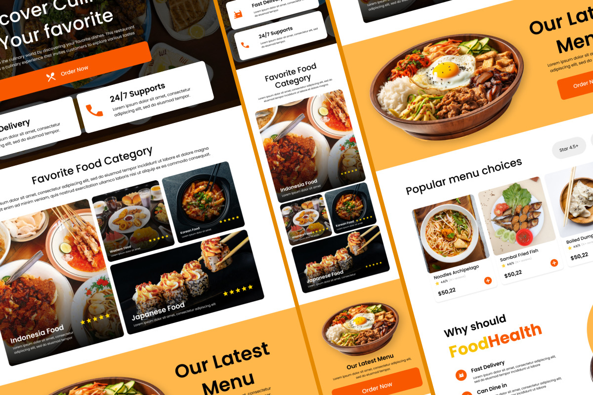 FoodHealth - Food Delivery Landing Page V2