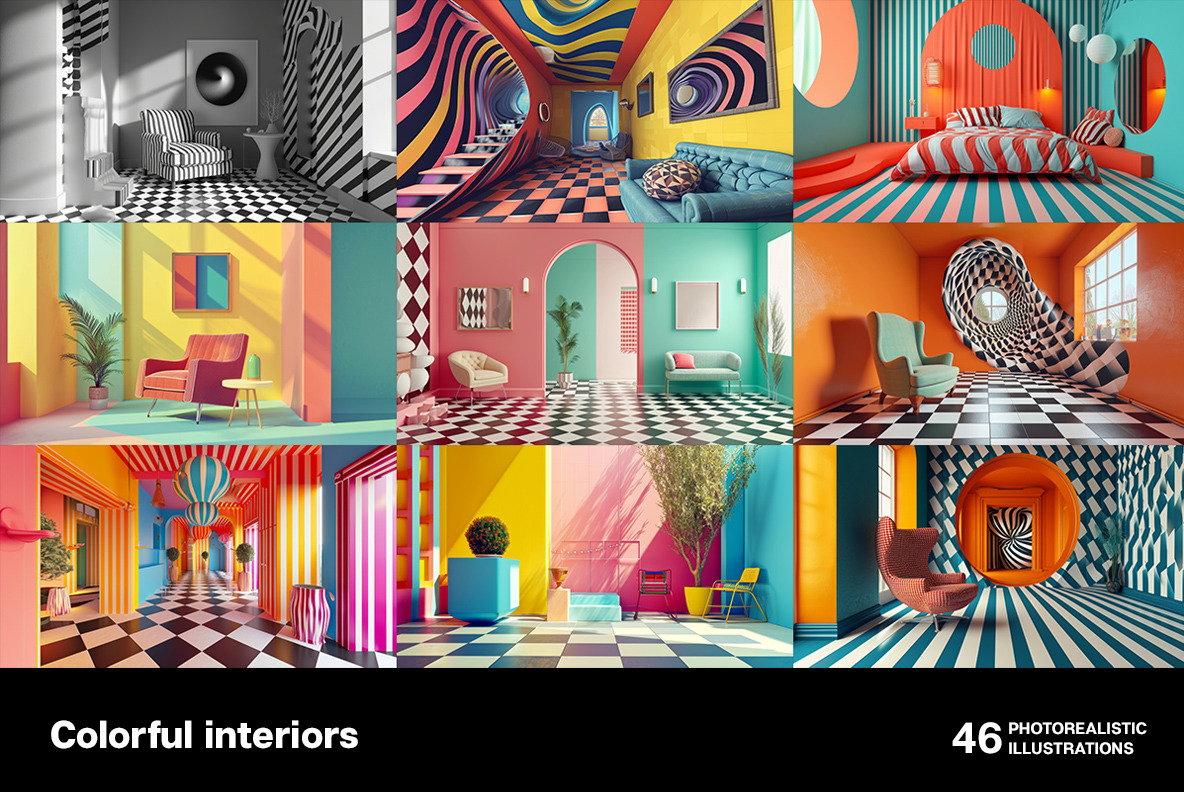 Colorful interiors Colorful interiors