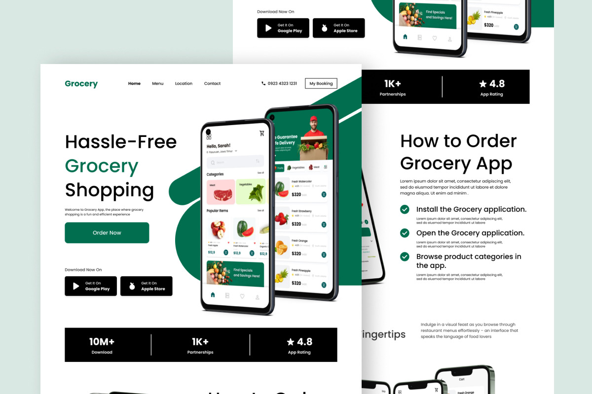 Grocery - Food Delivery Landing Page