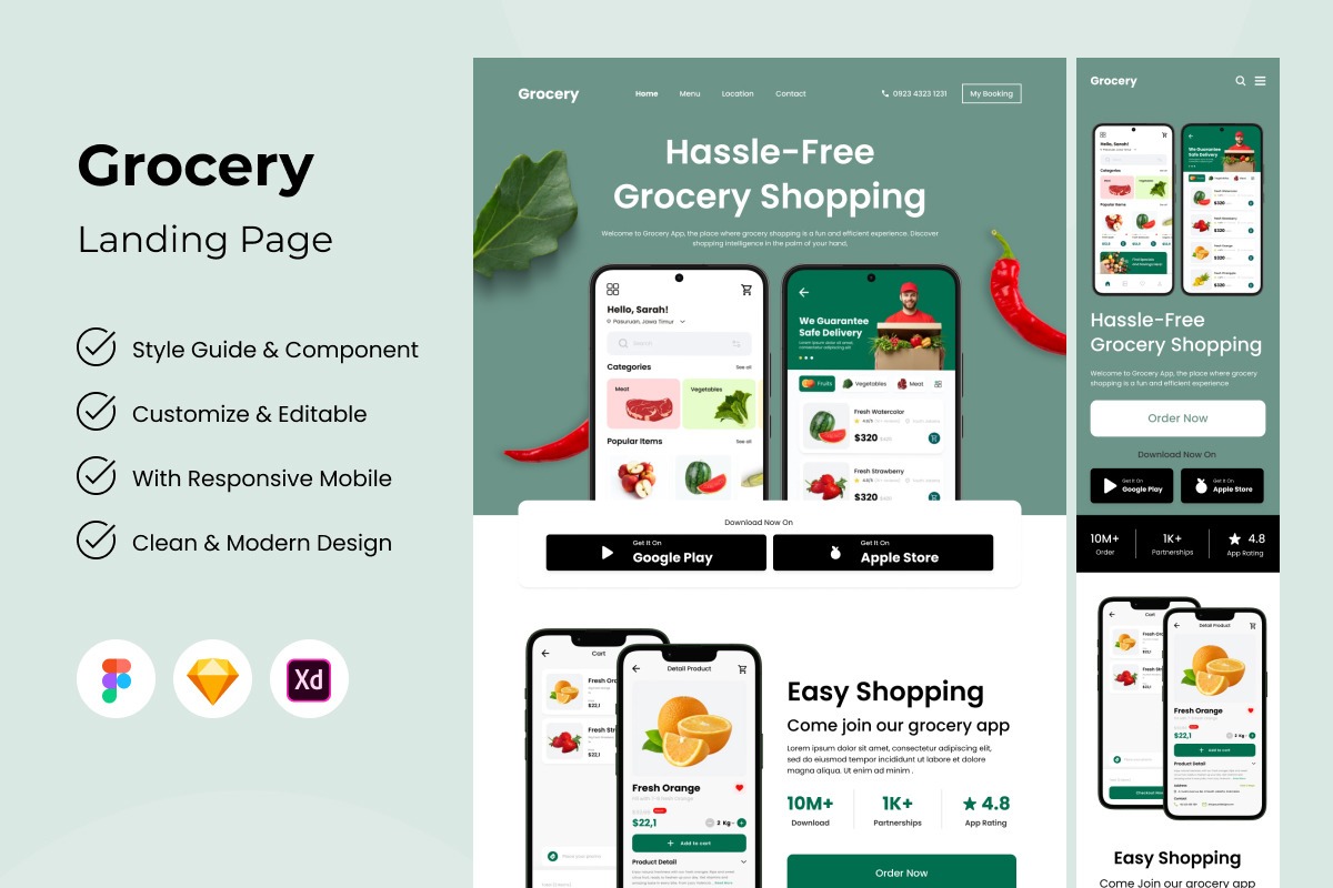 Grocery - Food Delivery Landing Page V2