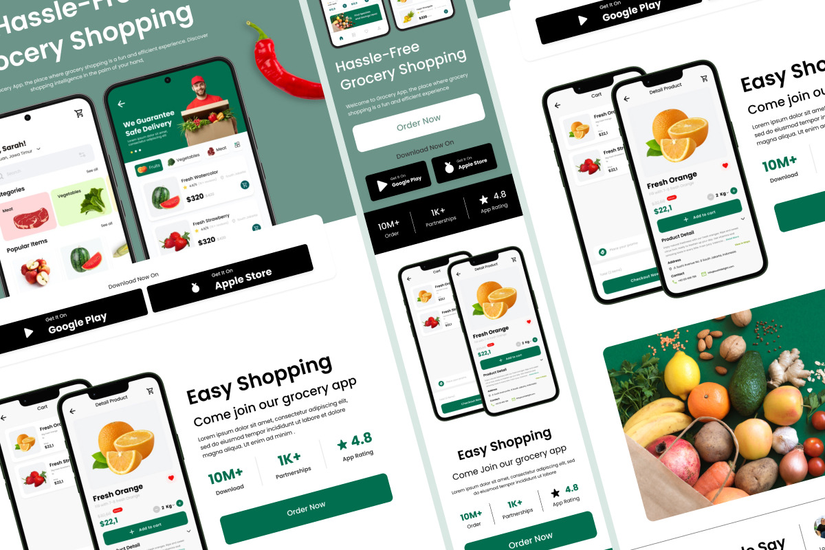 Grocery - Food Delivery Landing Page V2