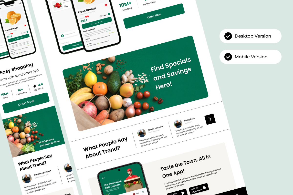 Grocery - Food Delivery Landing Page V2