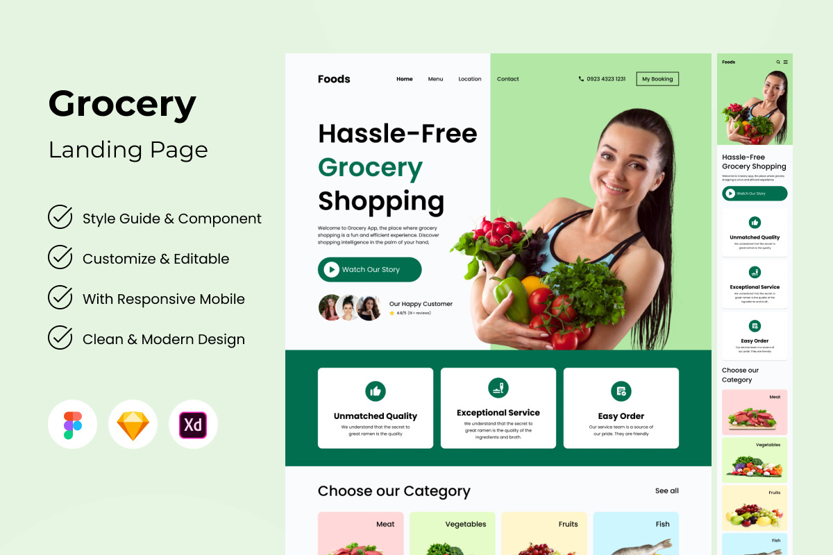 Foods - Grocery Landing Page Foods - Grocery Landing Page