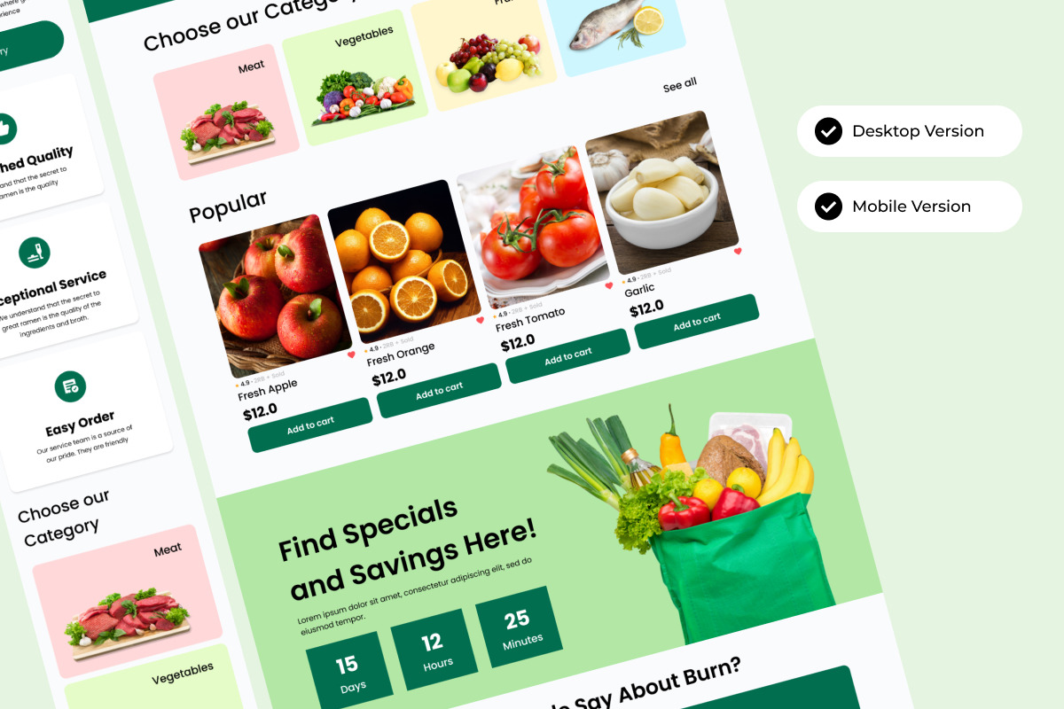 Foods - Grocery Landing Page Foods - Grocery Landing Page