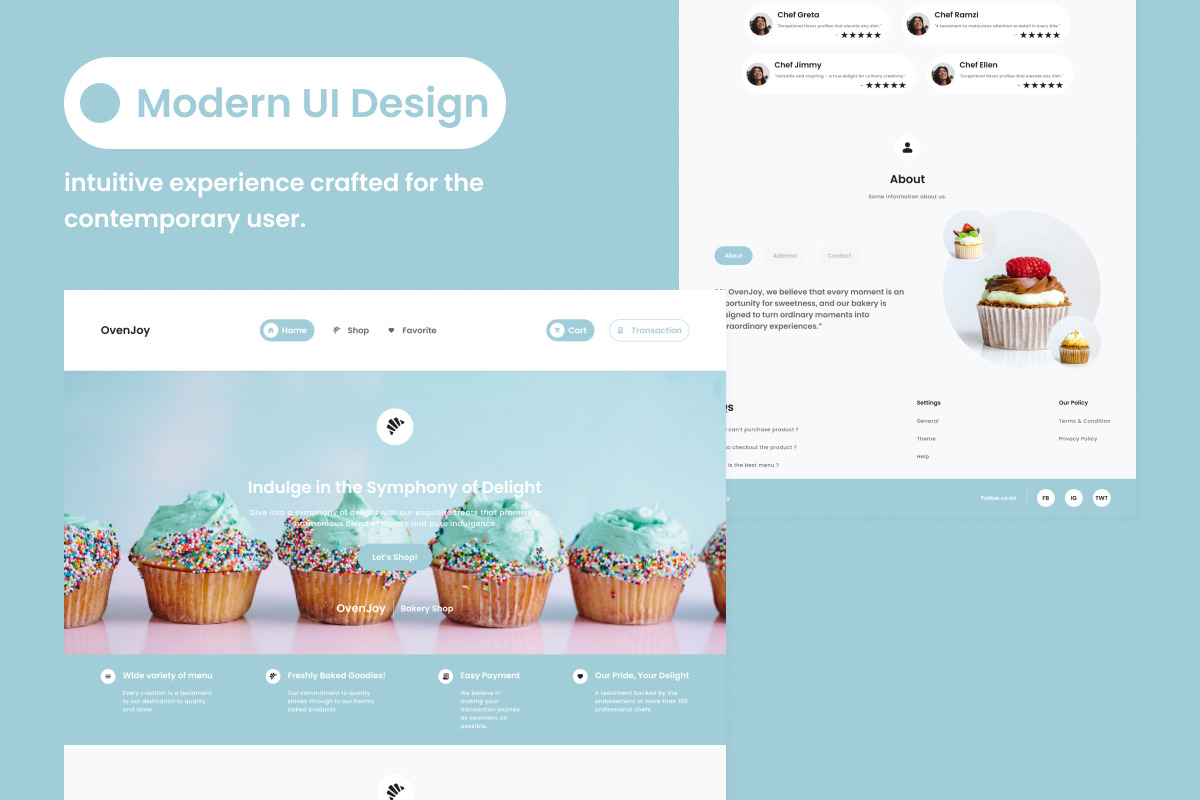 OvenJoy - Bakery Shop Landing Page OvenJoy - Bakery Shop Landing Page