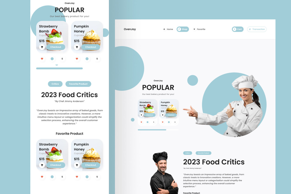 OvenJoy - Bakery Shop Landing Page V2