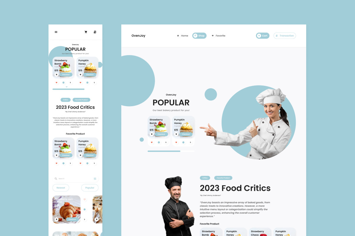 OvenJoy - Bakery Shop Landing Page V2