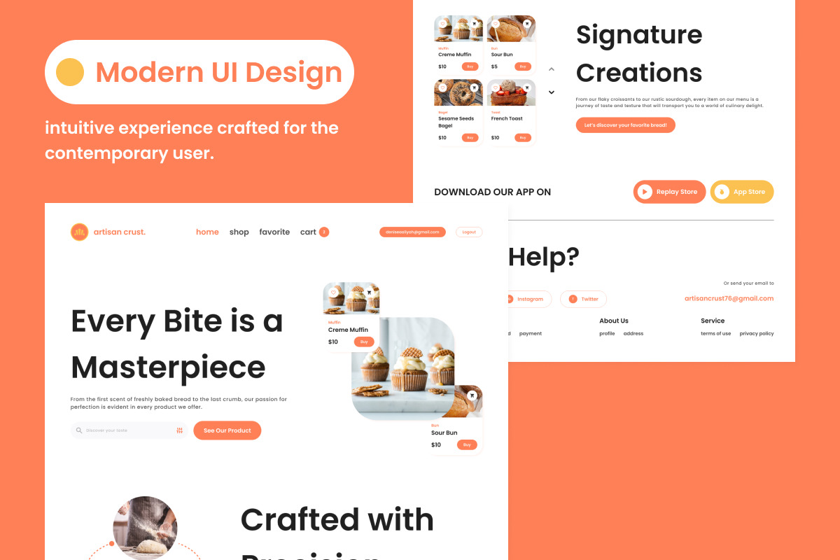 Artisan Crust - Bakery Shop Landing Page Artisan Crust - Bakery Shop Landing Page
