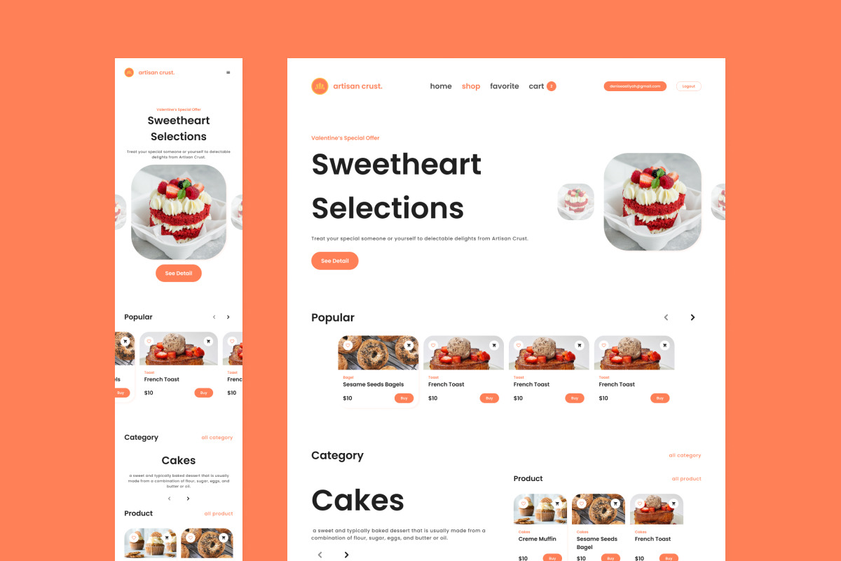 Artisan Crust - Bakery Shop Landing Page V2