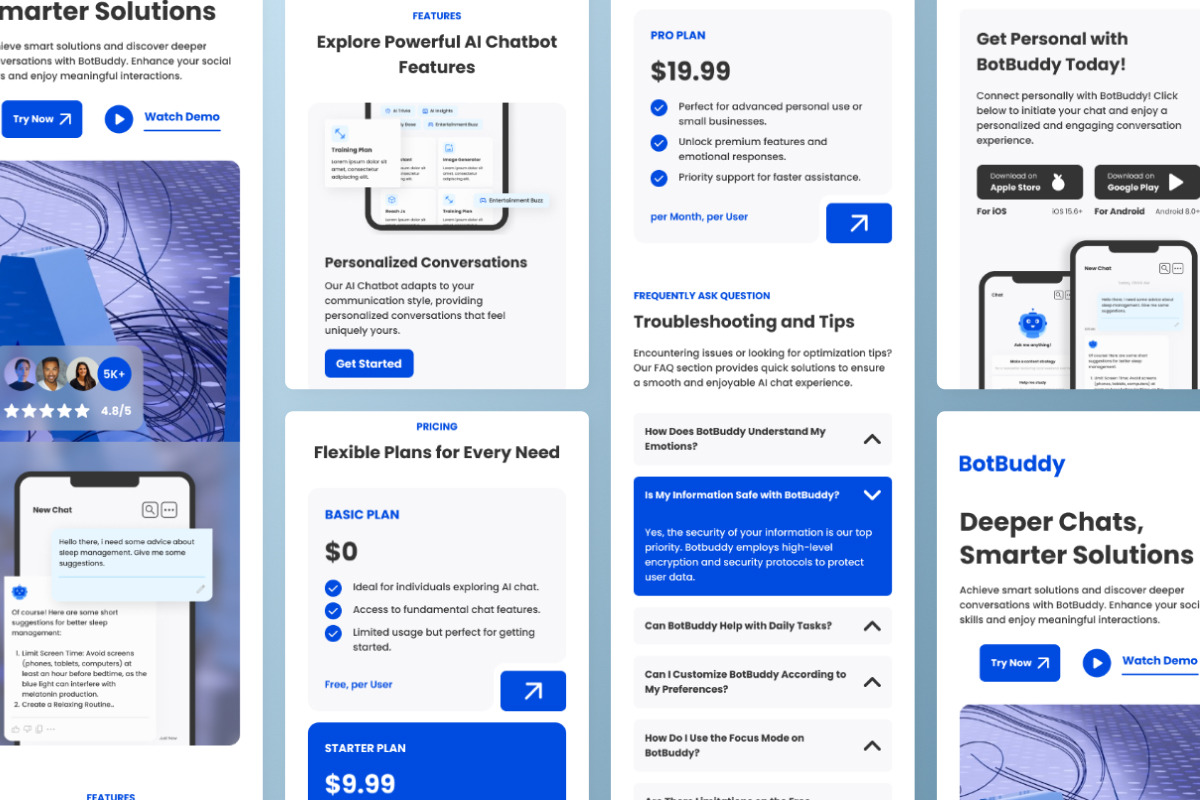 BotBuddy - AI Chatbot Website Landing Page BotBuddy - AI Chatbot Website Landing Page