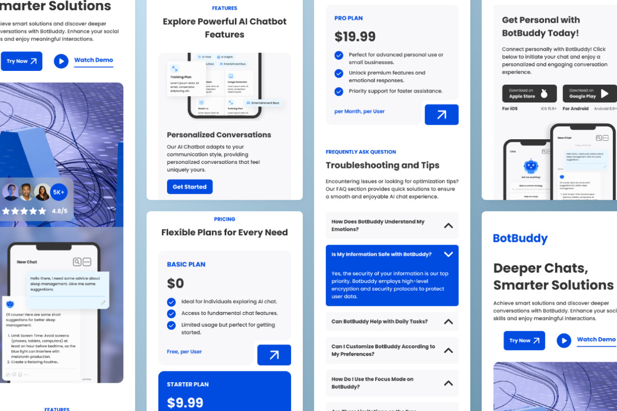 BotBuddy - AI Chatbot Website Landing Page