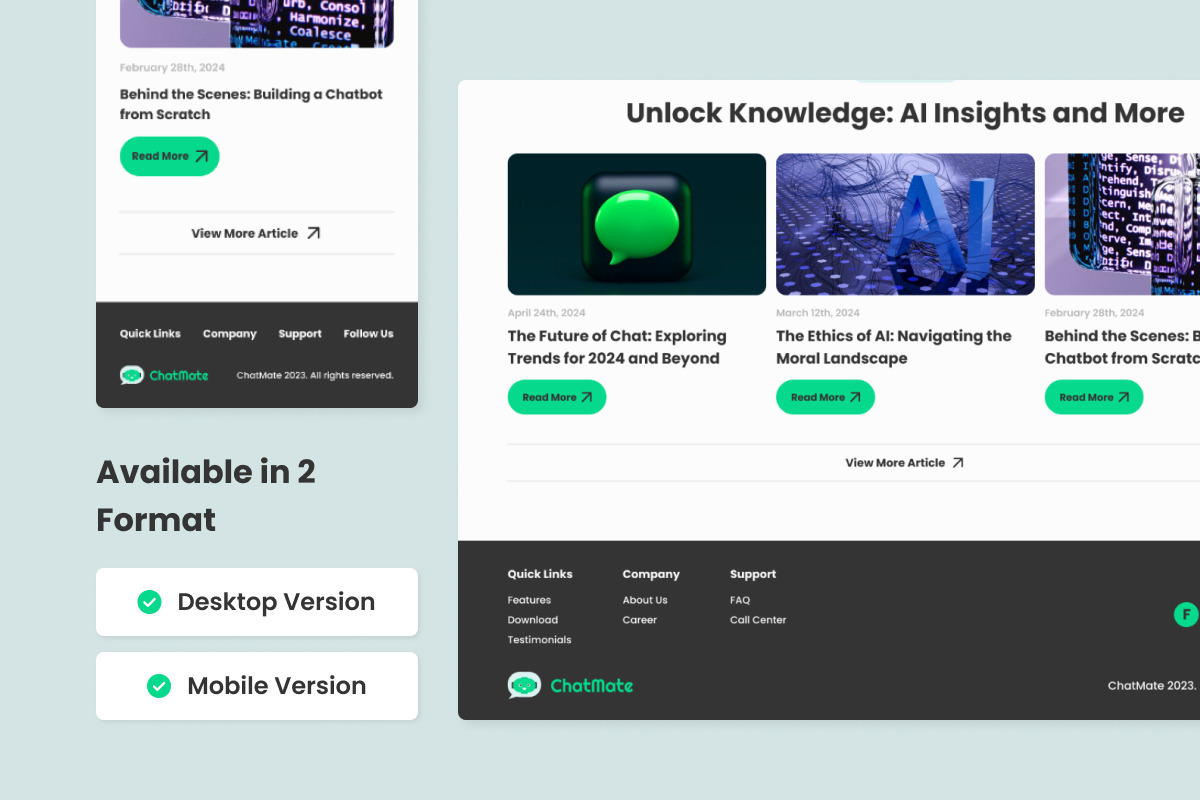 ChatMate - AI Chatbot Website Landing Page ChatMate - AI Chatbot Website Landing Page