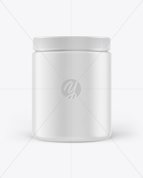 Matte Jar With Powder Mockup