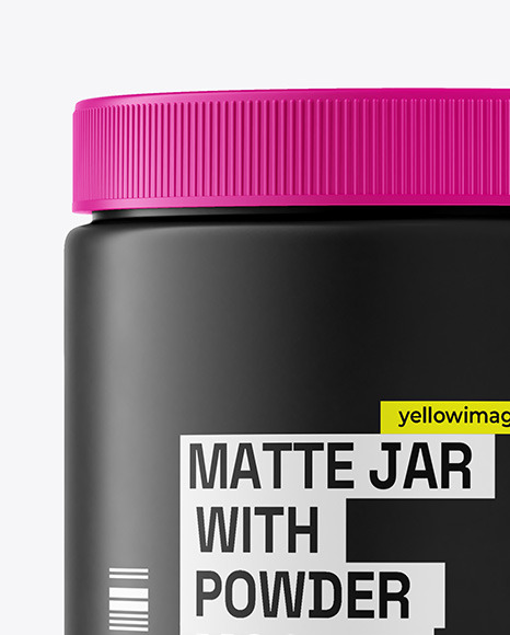 Matte Jar With Powder Mockup