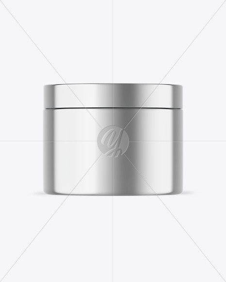 Metallic Cosmetic Jar Mockup