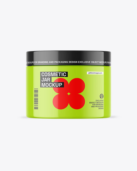 Glossy Cosmetic Jar Mockup