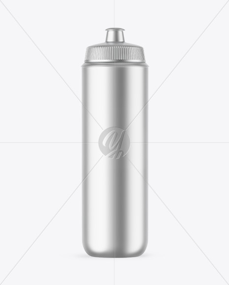 Matte Metallic Sport Bottle Mockup