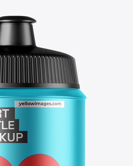 Matte Metallic Sport Bottle Mockup