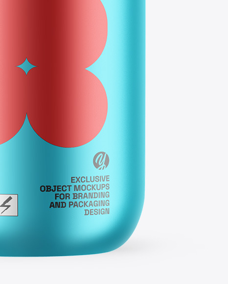 Matte Metallic Sport Bottle Mockup