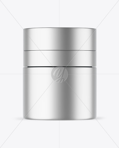 Matte Metallic Cosmetic Jar Mockup